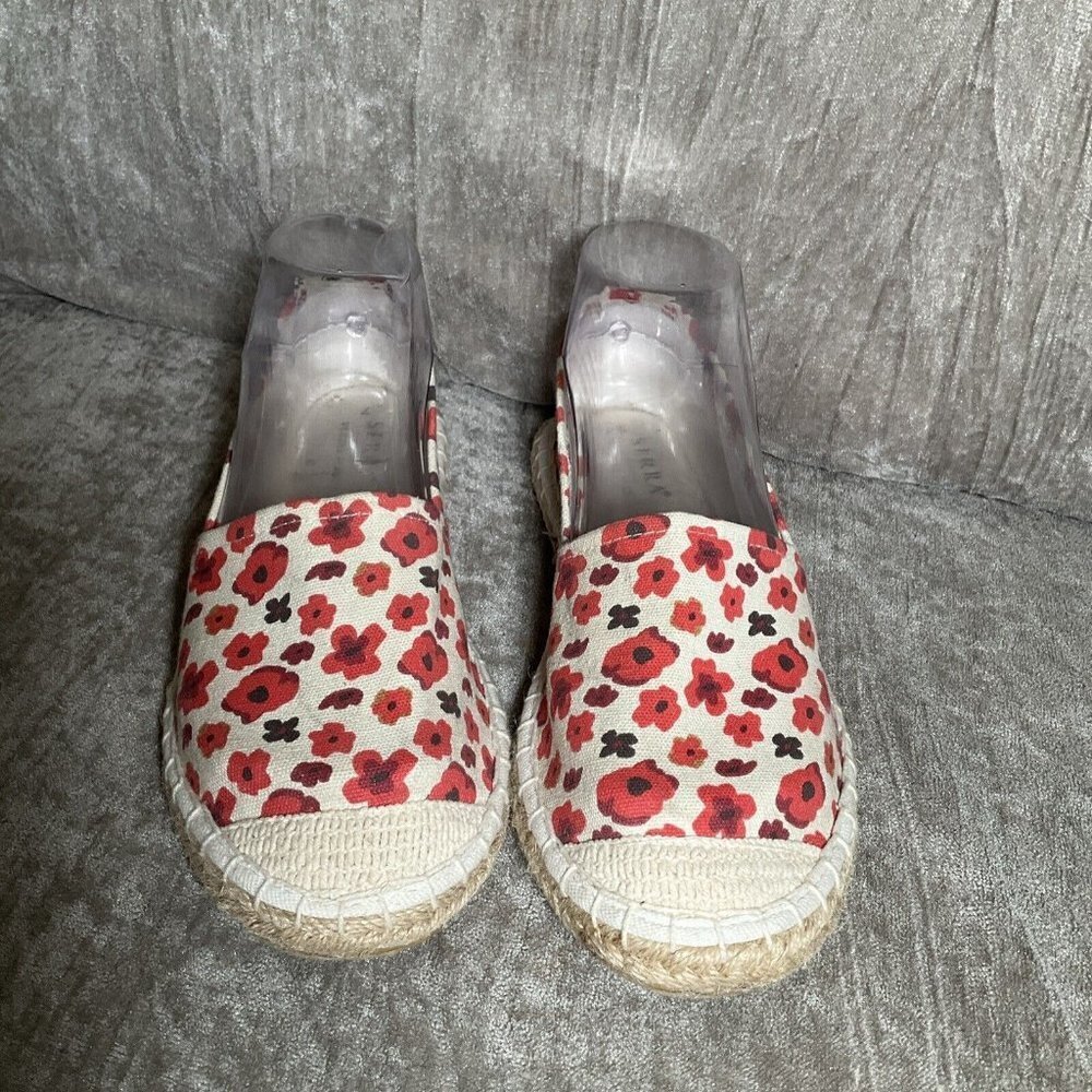 Serra Espadrilles Size 7 Flat Slip On Loafer Boat Shoes Memory Foam Floral
